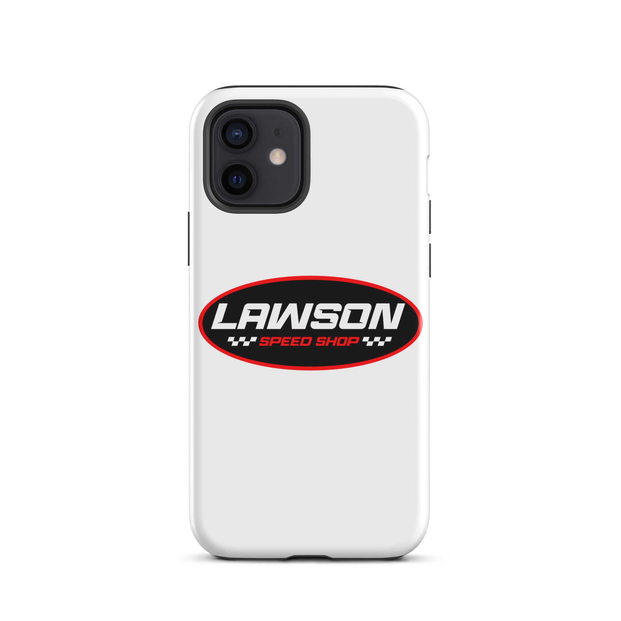 iPhone 12 White Lawson Speed Shop Phone Case.