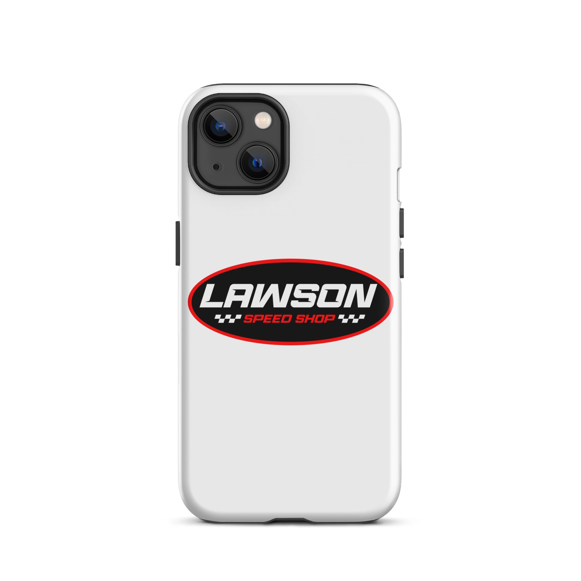 iPhone 13 White Lawson Speed Shop Phone Case.