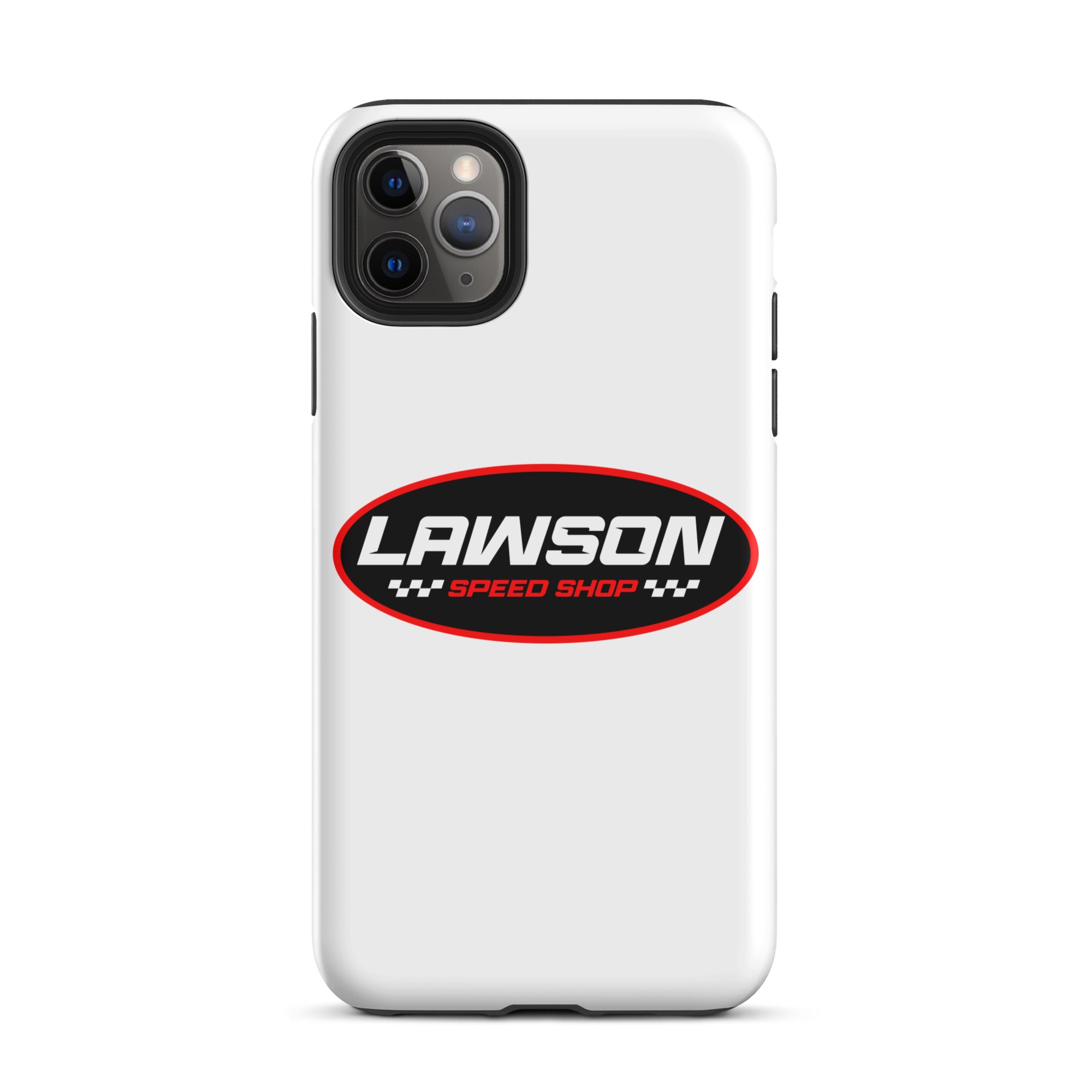 iPhone 11 Pro Max White Lawson Speed Shop Phone Case.