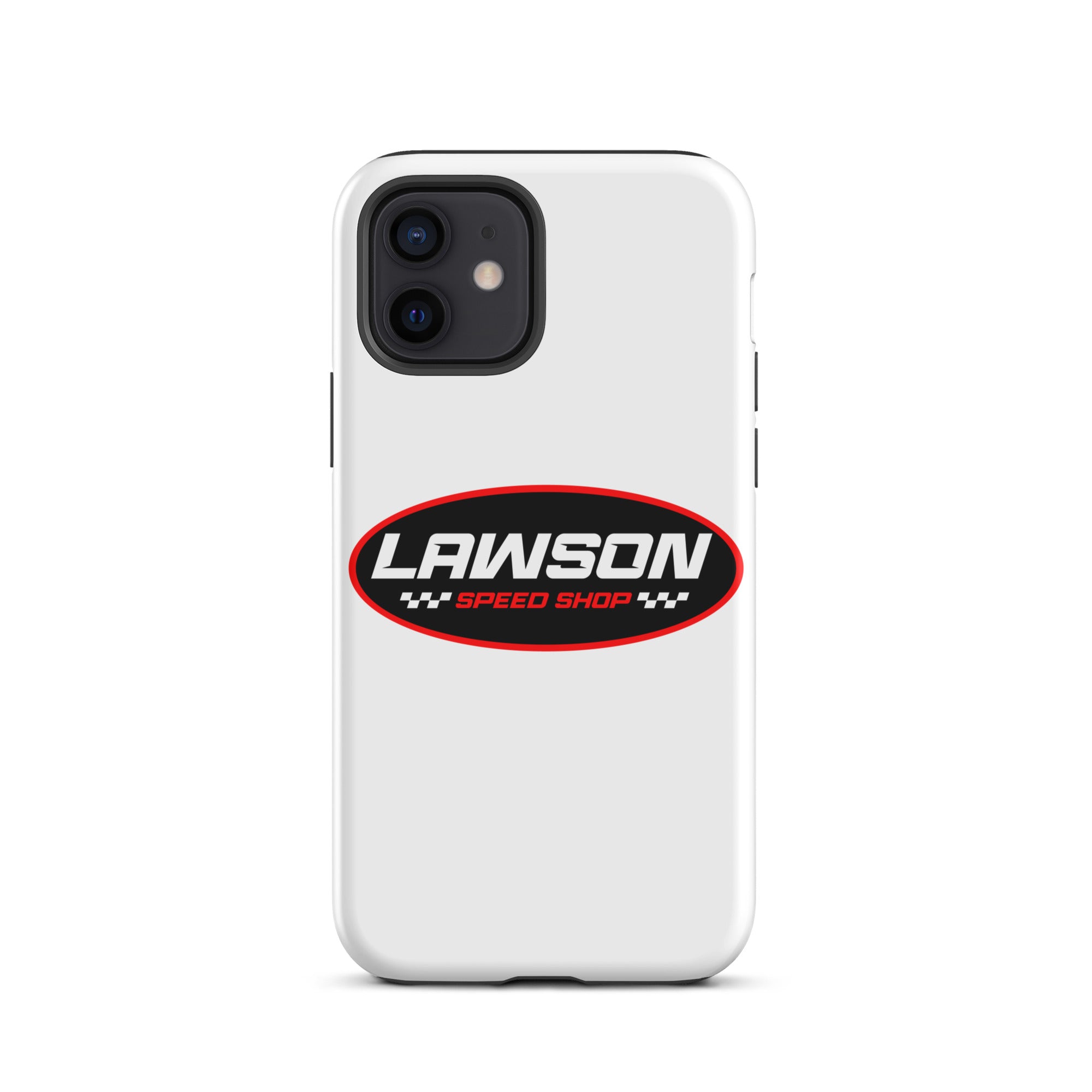 iPhone 12 White Lawson Speed Shop Phone Case.