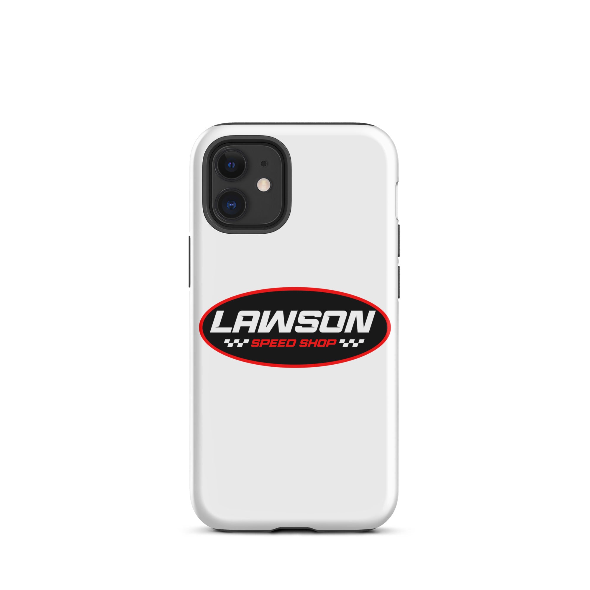 iPhone 12 Mini White Lawson Speed Shop Phone Case.