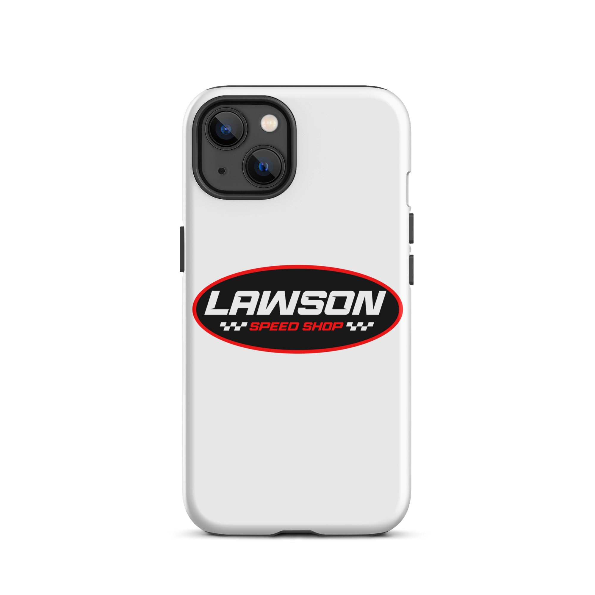 iPhone 13 White Lawson Speed Shop Phone Case.