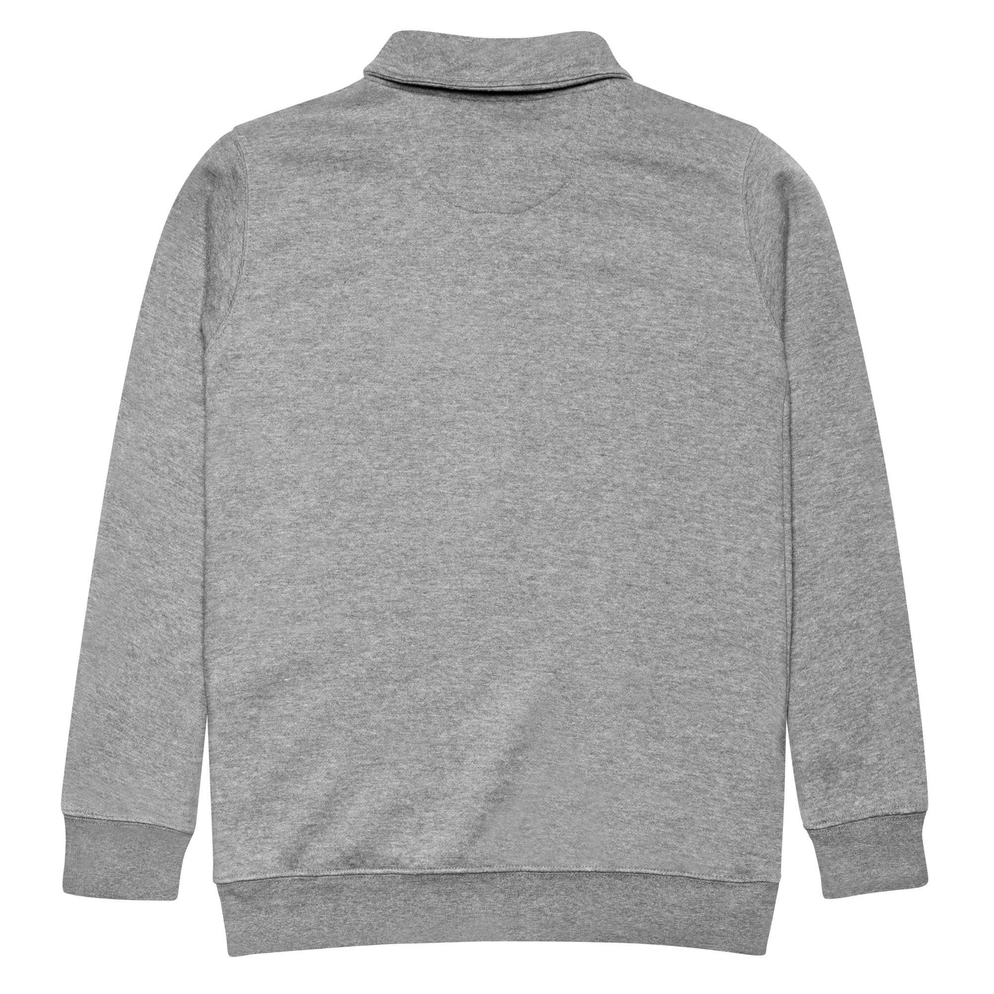 Back of a Grey Lawson Speed Shop Unisex Fleece Pullover.