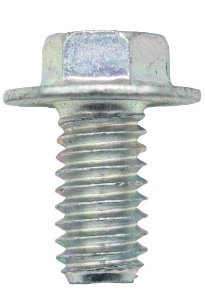 Side View of the Silver LO206 Blower/Side Cover 3/8' x16 Flanged Head Bolt.