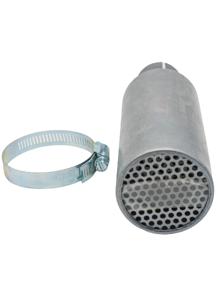 Front View of an RLV 1 1/4 Inch LO206 Spec Muffler.