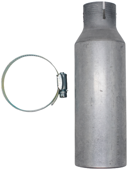Top View of an RLV 1 1/4 Inch LO206 Spec Muffler.