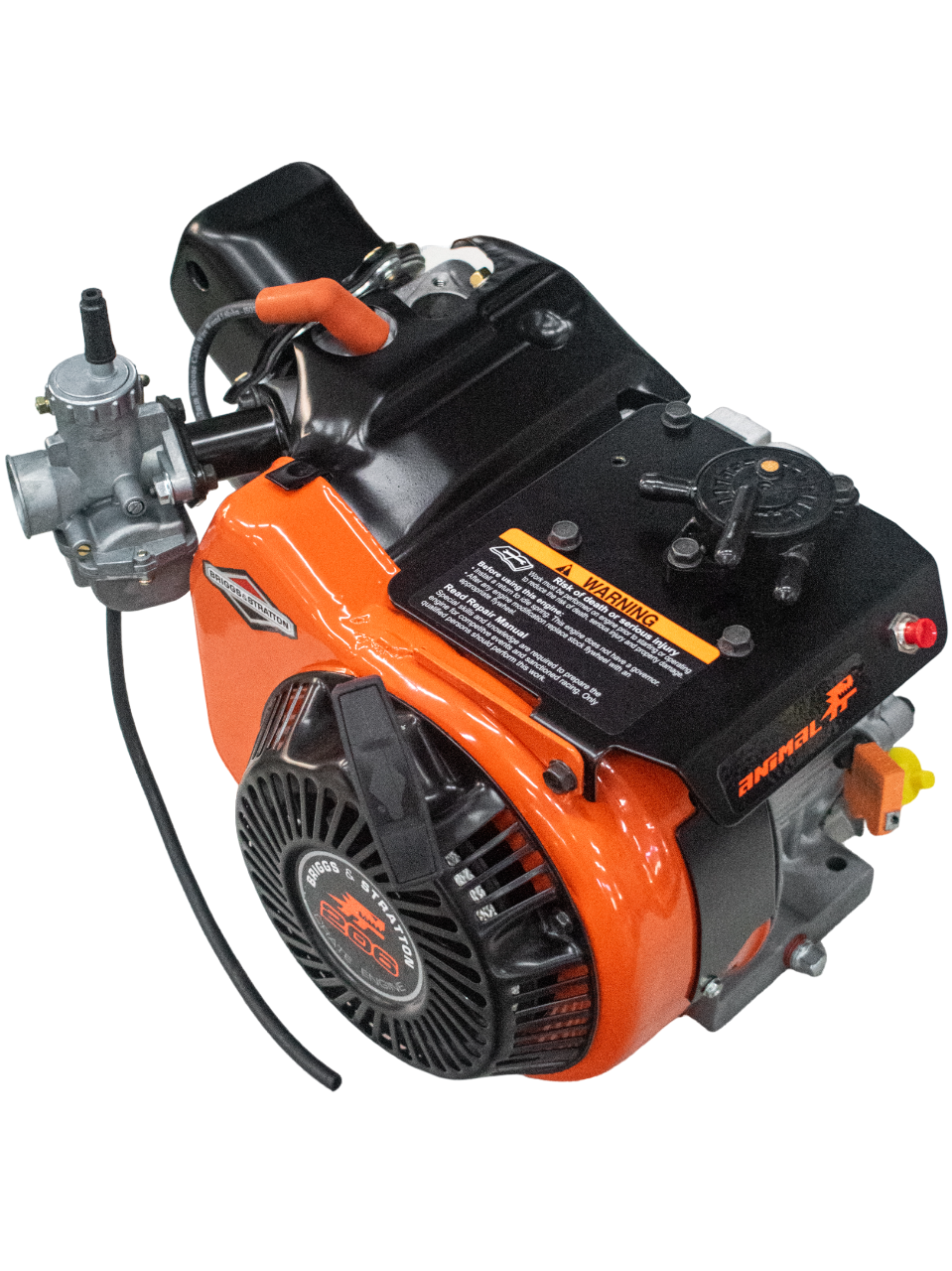 High View of the Right Front of a Box Stock Briggs & Stratton LO206 Engine.