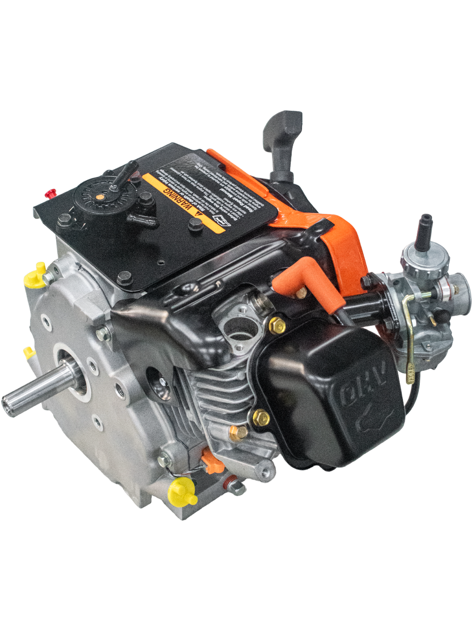High View of the Back Left Side of a Box Stock Briggs & Stratton LO206 Engine.