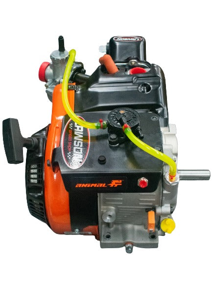 Top Front View of a Lawson Speed Shop Race Prepped LO206 Engine with a Lawson Speed Shop Sticker on It.