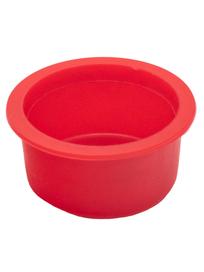 Front View of an LO206 Red Exhaust Plug.