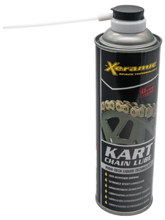 Top View of a Xeramic Chain Lube Can with Its White Nozzle Extended.