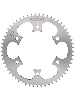 Top View of a 57 Tooth Rocket Sprocket Mini Twist #219 Sprocket.