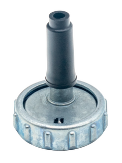 Front of an LO206 Machined Carburetor Top Cap Standing Up.