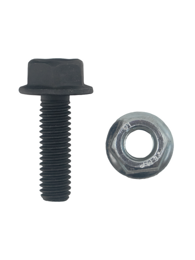 Top View of the M6x1.0 LO206 Carburetor Nut and Flanged Bolt Kit.
