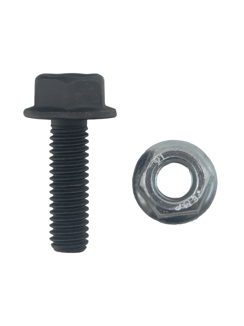 Top View of the M6x1.0 LO206 Carburetor Nut and Flanged Bolt Kit.