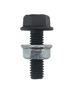 Top View of the of the M6x1.0 LO206 Carburetor Nut and Flanged Bolt Kit Joined Together.