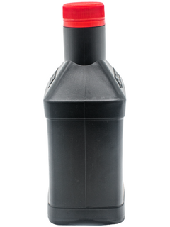 Left Side of an Amsoil 4T Racing Oil Bottle.