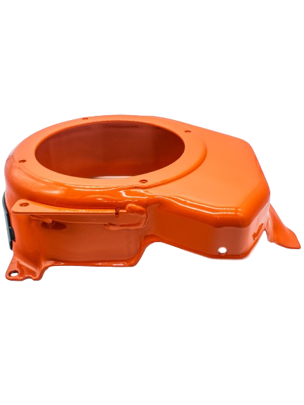 Back Angled View of the Top of the Orange LO206 Side Blower Cover.