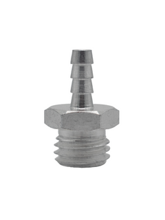 Front View of the Silver LO206 Aluminum Pulse Fitting.