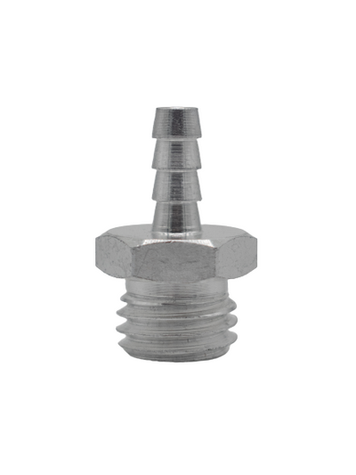Front View of the Silver LO206 Aluminum Pulse Fitting.