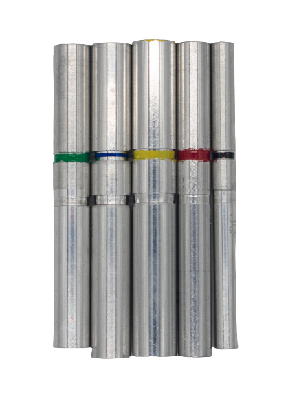 LO206 Slide Tech Tool. Green is on the Left, Then Blue, Yellow, Red, and Black for Kid Kart.