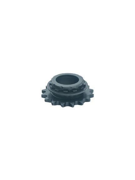 Front of an Upside Down 16 Tooth Hilliard Inferno Flame Clutch Sprocket For Needle Bearing.
