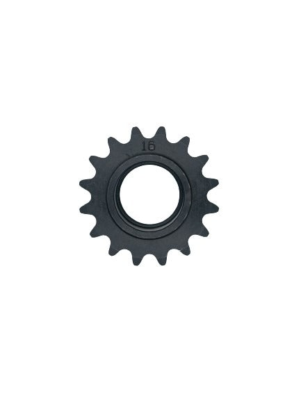 Top of a 16 Tooth Hilliard Inferno Flame Clutch Sprocket For Needle Bearing.