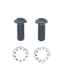 Top Down View of an Azusa LO206 Chain Guard Bolt Kit with Two Bolts and Two Washers.