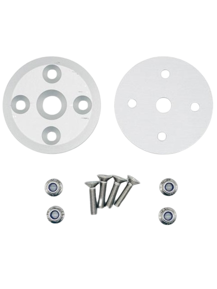 Top Down View of a Karting Seat Saver Aluminum Washer Kit Pair.