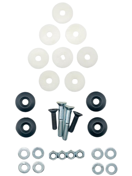 Seat Mounting Washer and Bolt Kit for Karting.