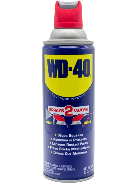 Front of a 12 oz Can of WD-40.