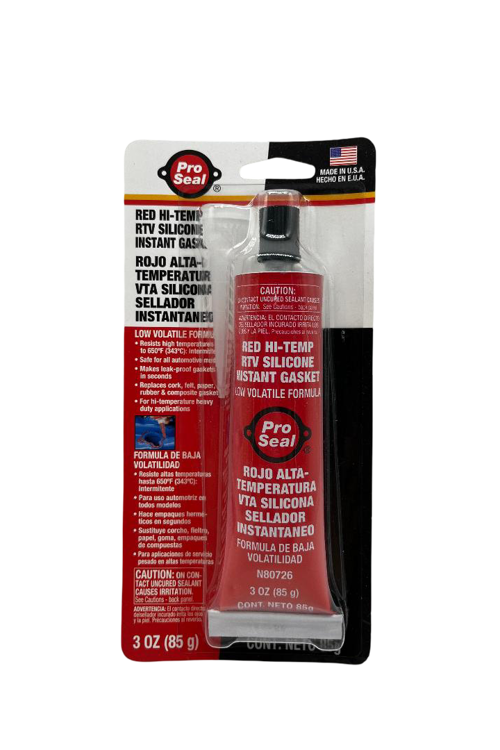 Pro Seal Red RTV High Temperature Exhaust Gasket Maker 3 oz