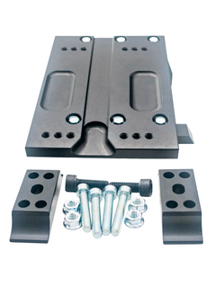 Low Front View of a PKT LO206 15 Degree Motor Mount and Mounting Pieces.