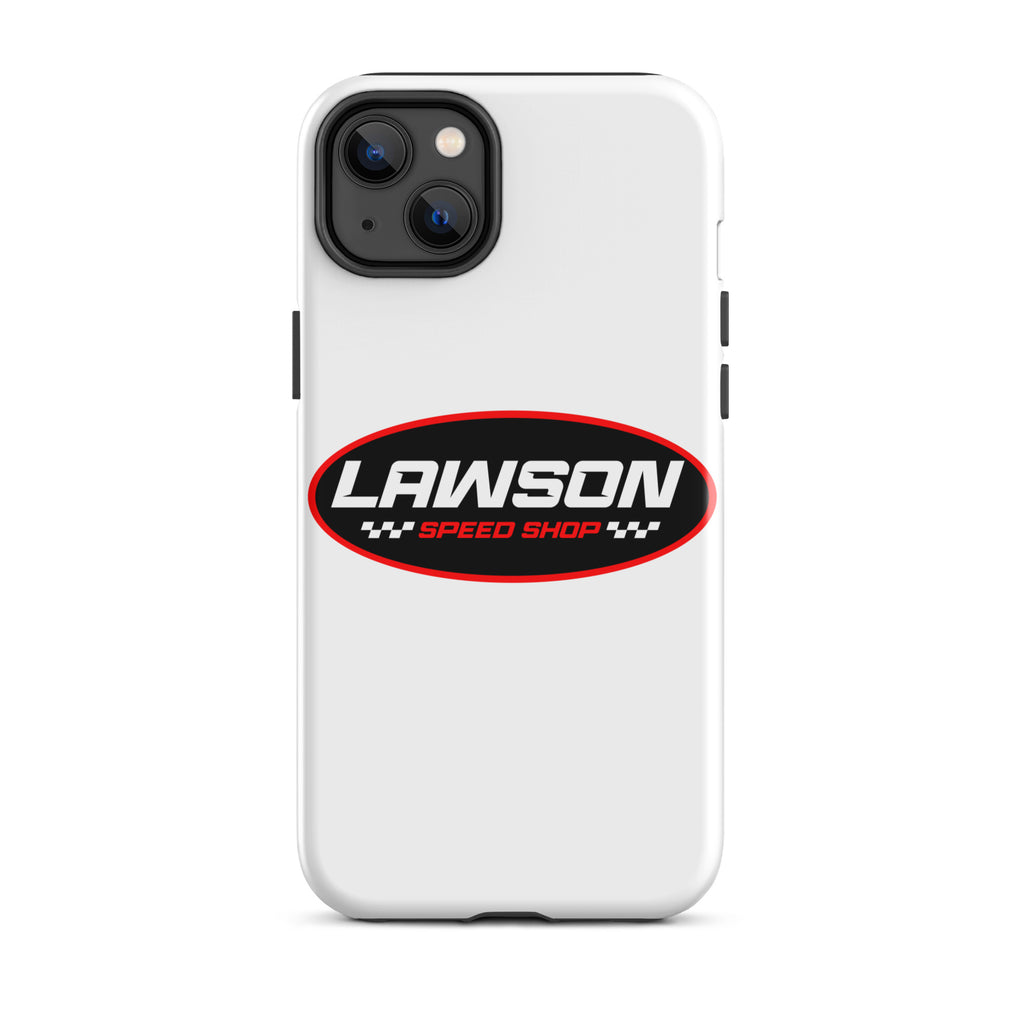 iPhone 14 Plus White Lawson Speed Shop Phone Case.