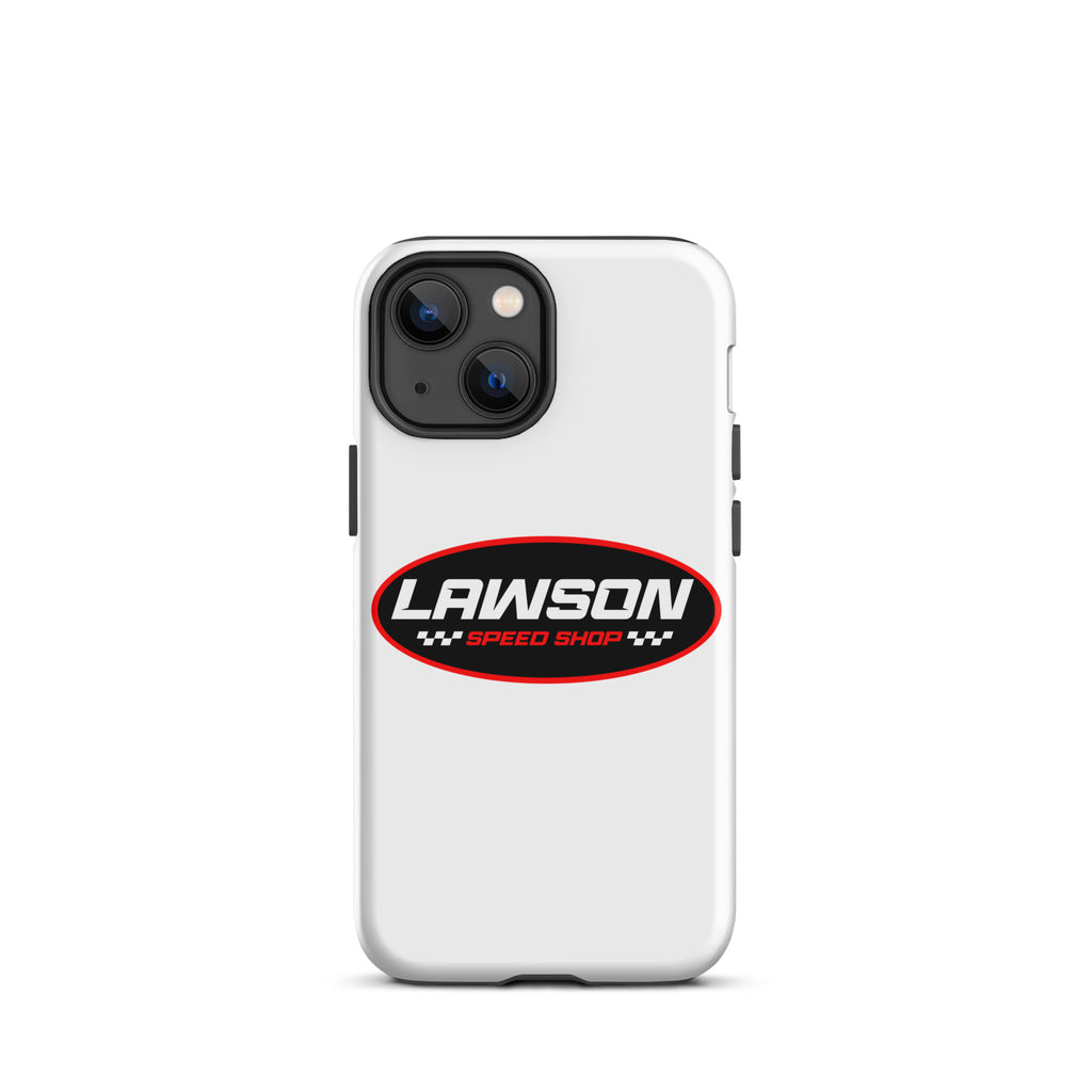 iPhone 13 Mini White Lawson Speed Shop Phone Case.