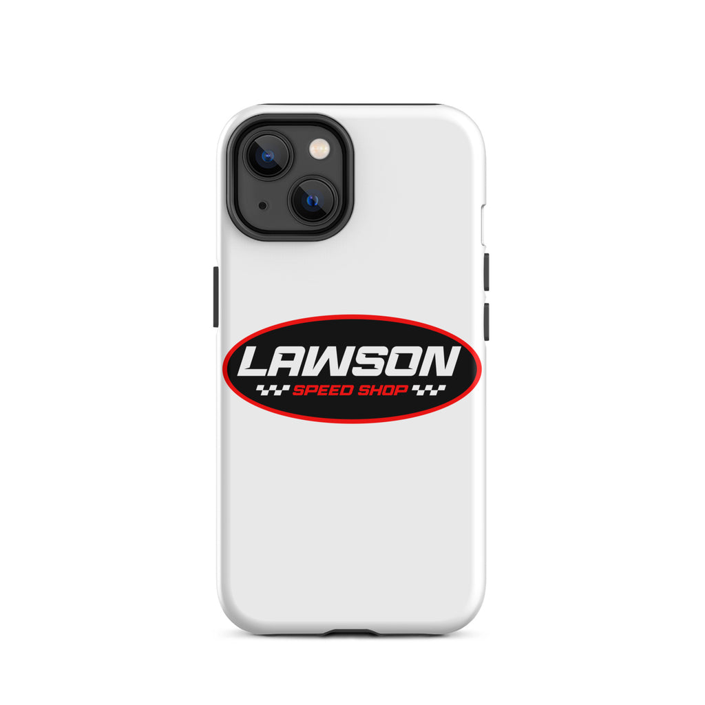 iPhone 14 White Lawson Speed Shop Phone Case.