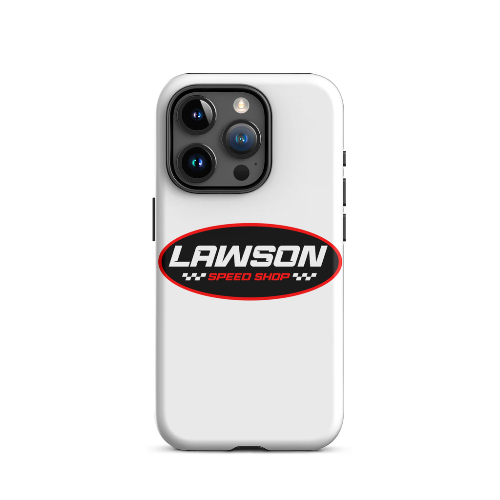 iPhone 15 Pro White Lawson Speed Shop Phone Case.