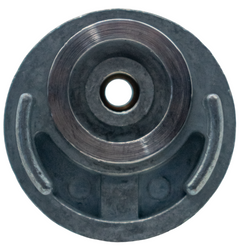 Bottom of an LO206 Machined Carburetor Top Cap without its Gasket Attached Laying Down.