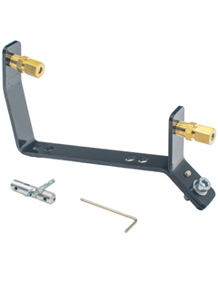 Front Right of a Partially Assembled Black LO206 Quick Throttle Linkage Kit.