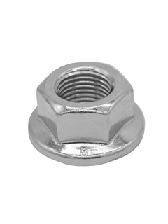 Silver LO206 Flywheel Nut with Flange.